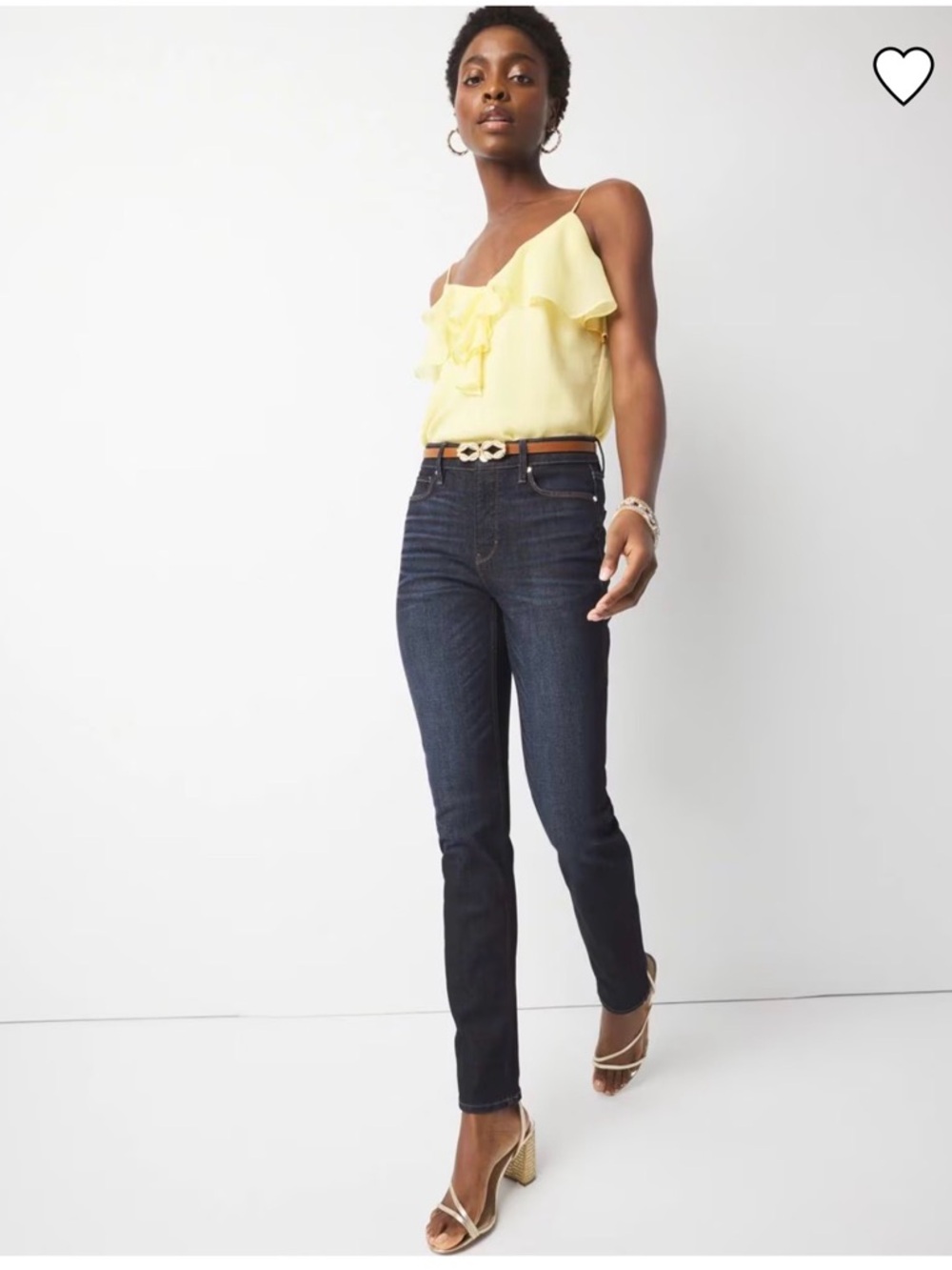 WHBM Sculpt Slim Straight Dark Wash Women’s Jeans - size 6